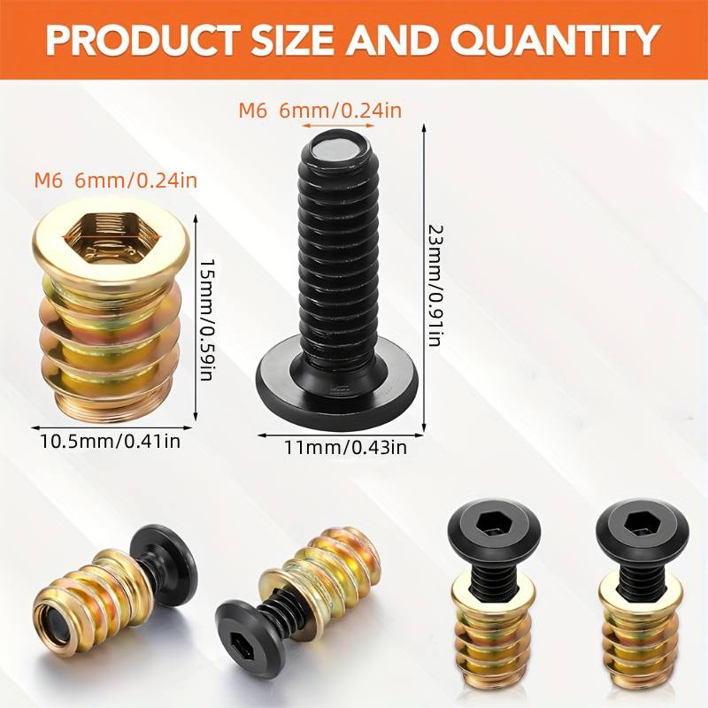 Woodworking Basic Tools - 10PCS Nut Threaded Inserts Combination Tool