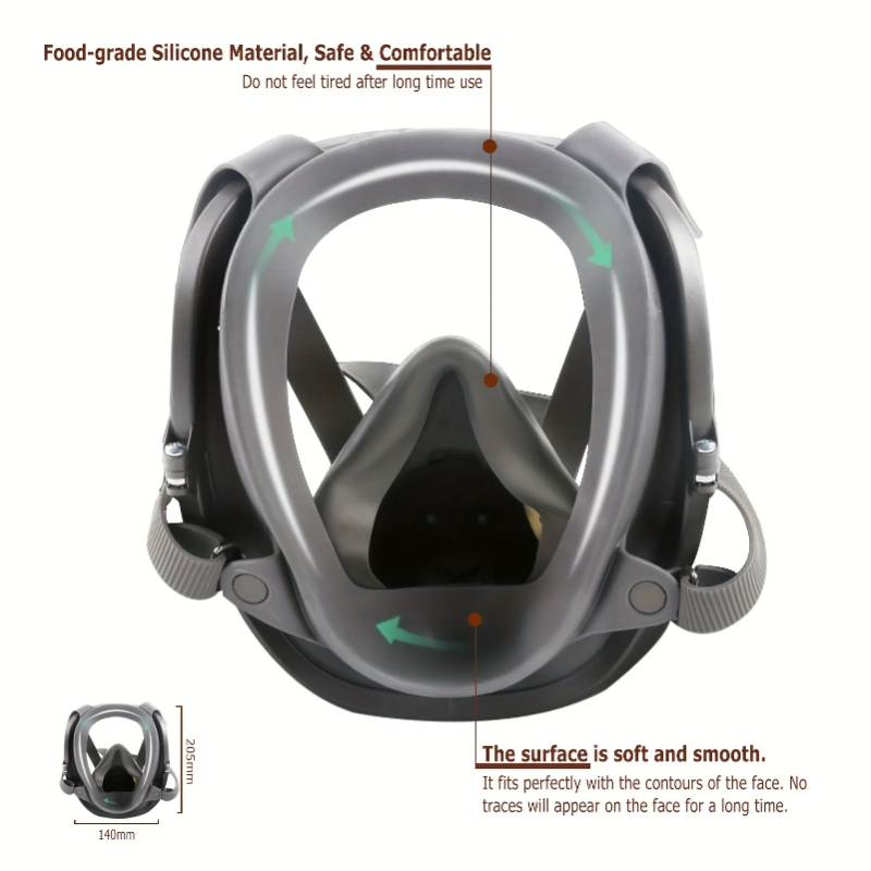 6800 Gas Mask Full Face Large  - Woodworking Respirator 评论和价格
