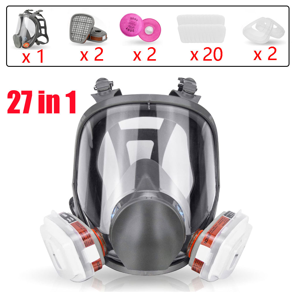 6800 Gas Mask Full Face Large  - Woodworking Respirator 评论和价格