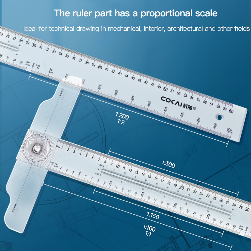 Dual-Sided T Square Ruler Clea - Woodworking Classes 评论和价格