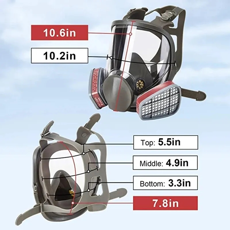 Large Size 6800 Gas Mask Full  - Woodworking Respirator 评论和价格