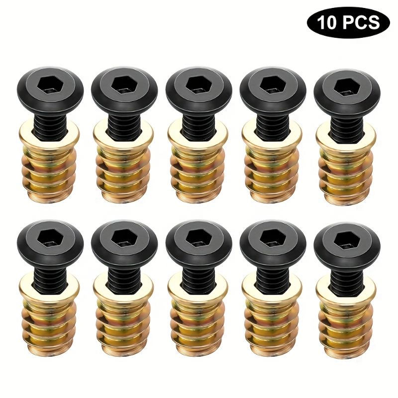 10PCS Nut Threaded Inserts Com - Woodworking Basic Tools 评论和价格