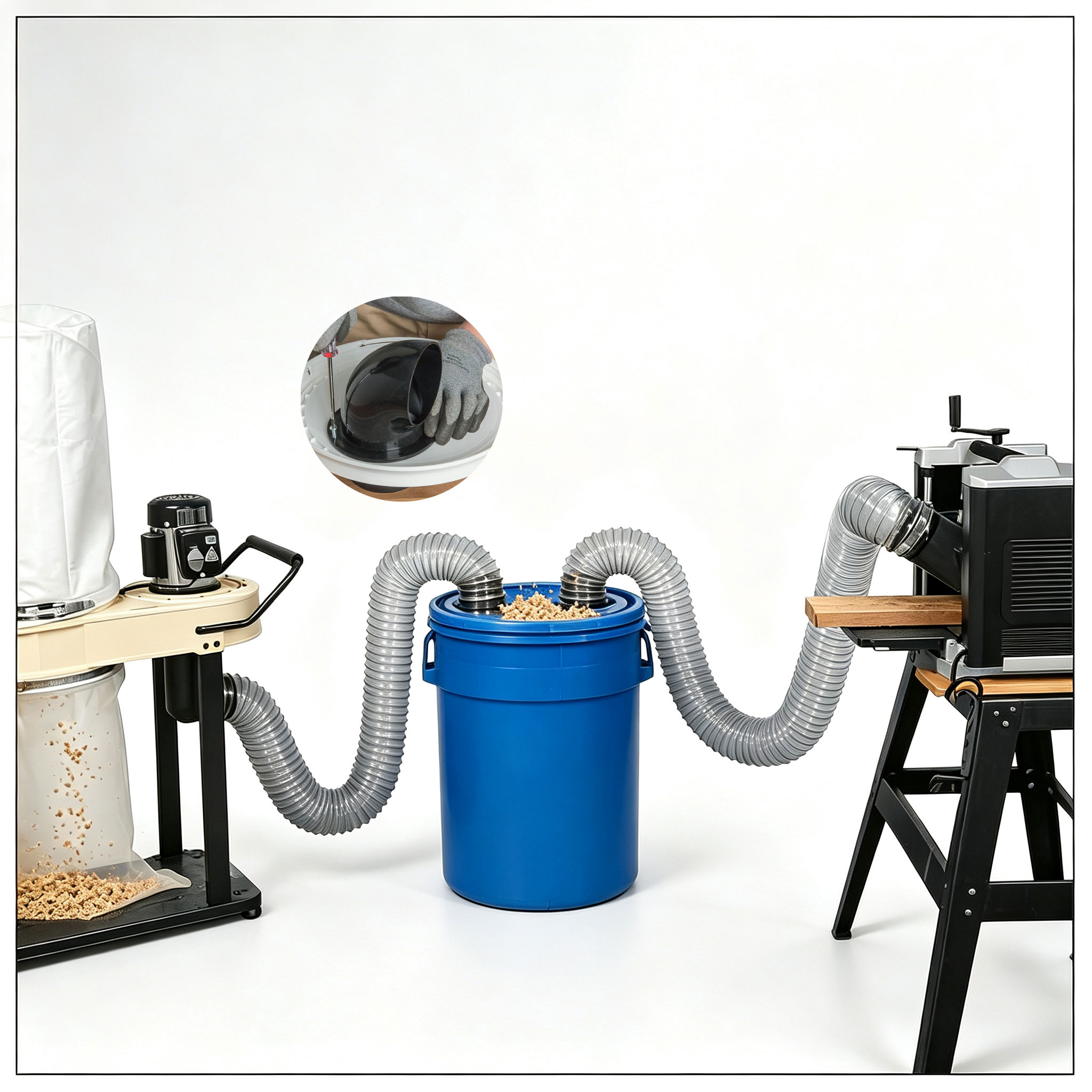 100mm Woodworking Cyclone Dust - Vacuum Cleaner Woodworking 评论和价格