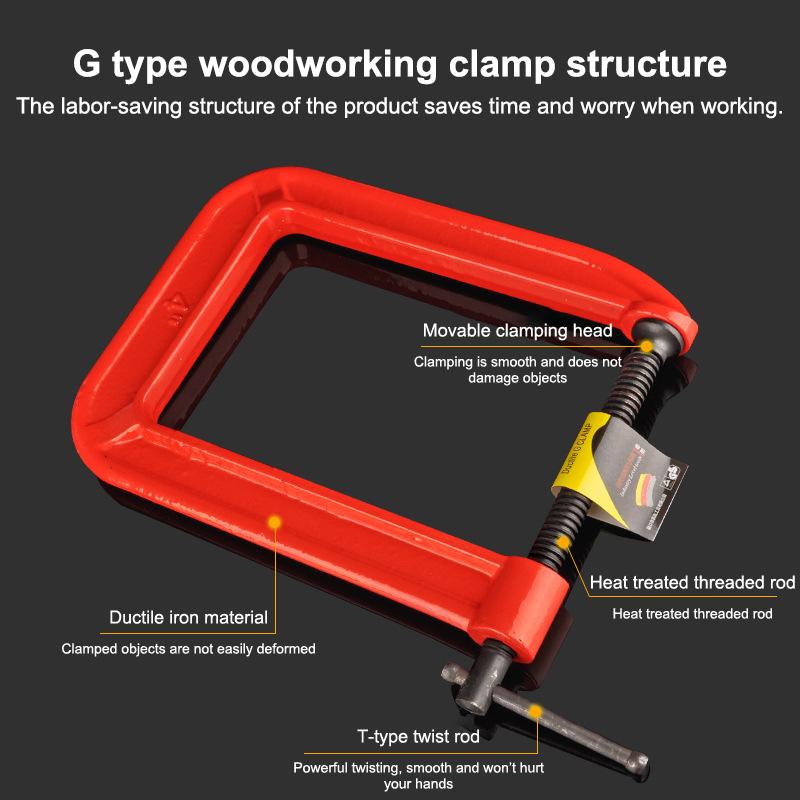 G Clamp Deep Reach C Clamp 1/1 - Woodworking Industry 评论和价格