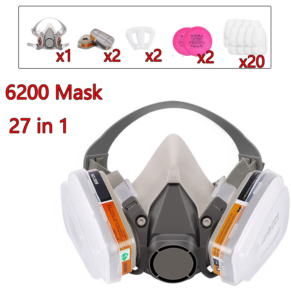 Gas Mask 6200 Set Vehicle Pain - Woodworking Respirator 评论和价格