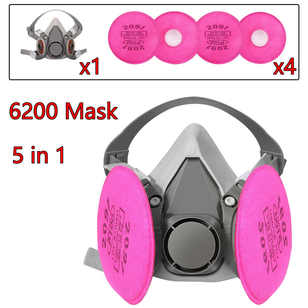 Gas Mask 6200 Set Vehicle Pain - Woodworking Respirator 评论和价格